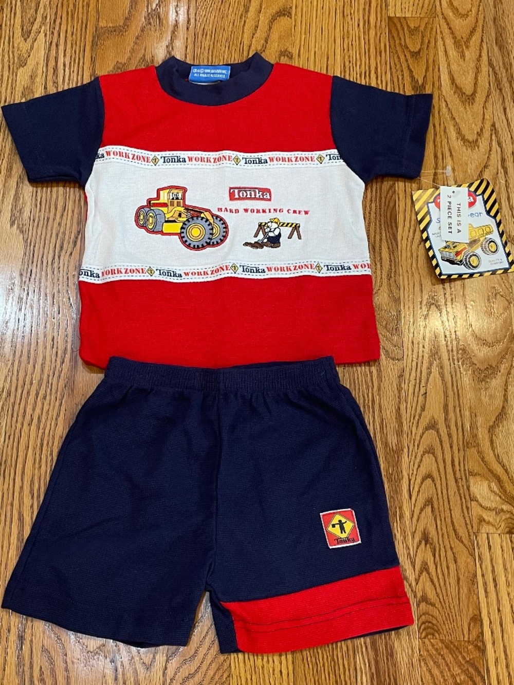 NWT Vintage 1998 Tonka Trucks 2-Piece Shorts Set 24M